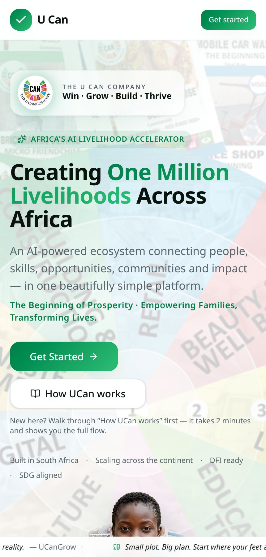 1 · New hero with Miriam and the livelihood wheel