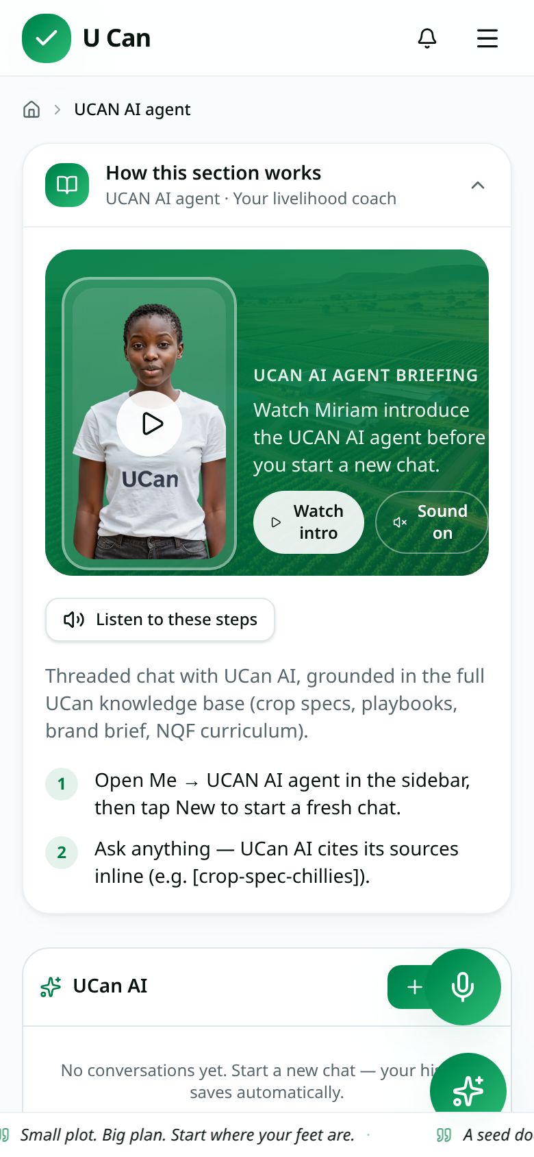 1 · Miriam introduces the agent
