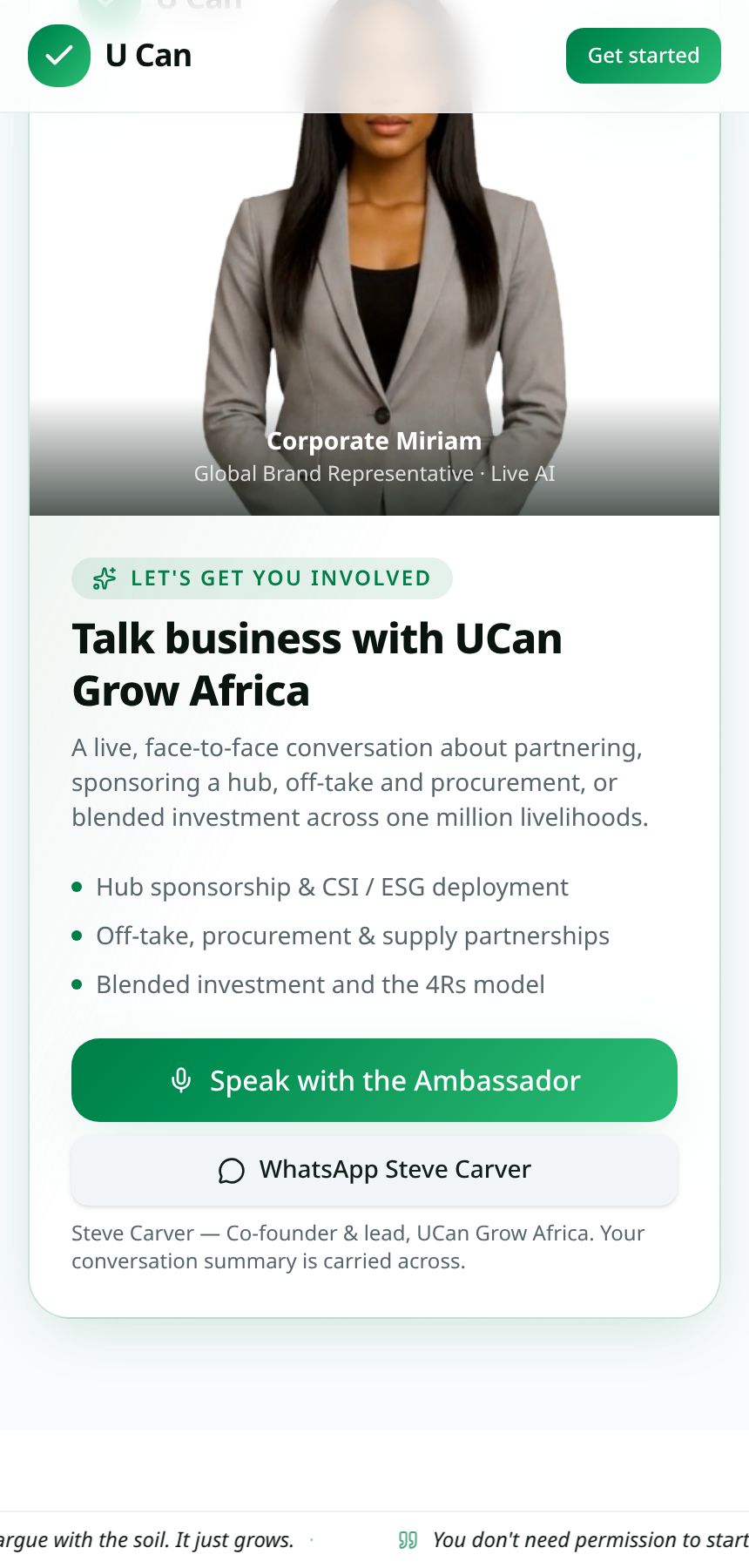 2 · Corporate Miriam, the global ambassador